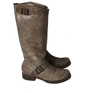 Frye Leather Tall Distressed Boots Size 8